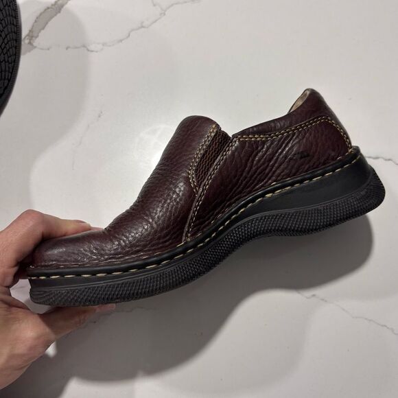 Born | Handcrafted Footwear Women’s Brown Pebbled Leather Slip on Loafers Size 6 - Picture 11 of 14